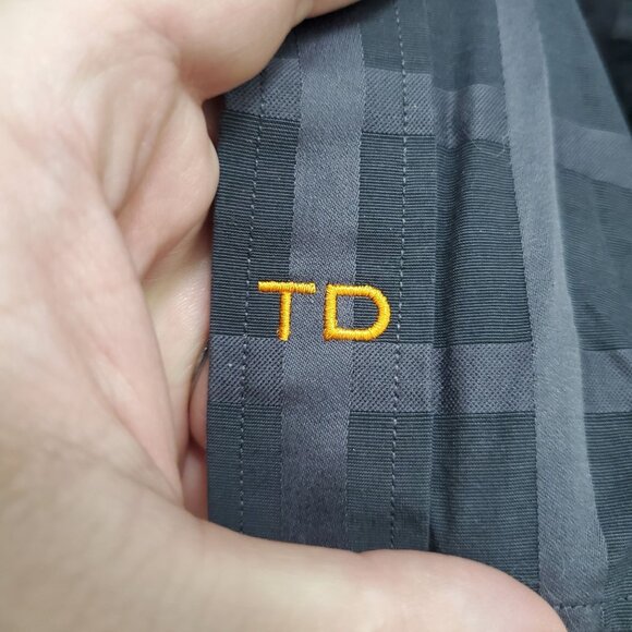 Thomas Dean Men's Big & Tall Windowpane Plaid Cotton Long Sleeve Button Up 2XLT - Picture 3 of 8